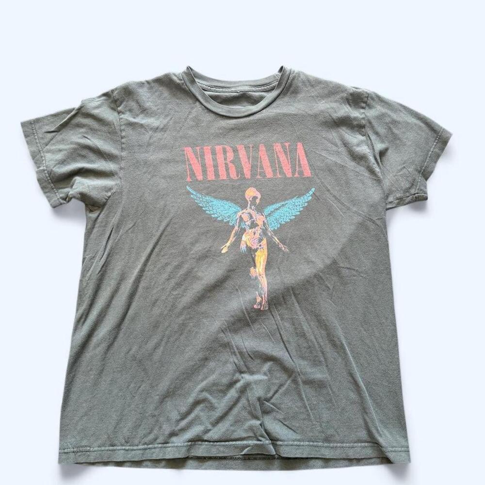 Mid-2010s Nirvana In Utero Angel Band Tee – Faded Black